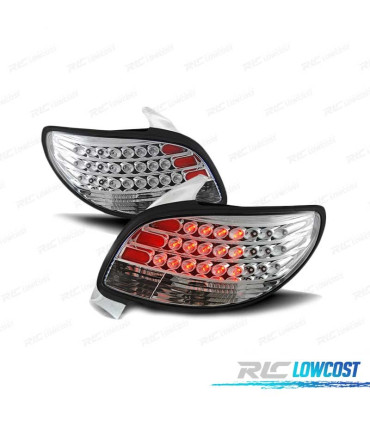 FANALI A LED PER PEUGEOT 206 98- CROMATI