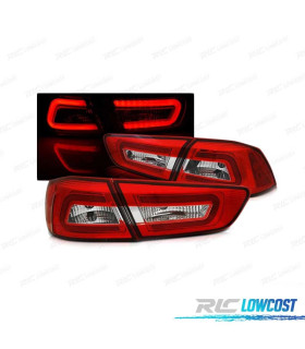 FANALI MITSUBISHI LANCER 8 SEDAN 08-11 BAR LED ROSSO CHIARO
