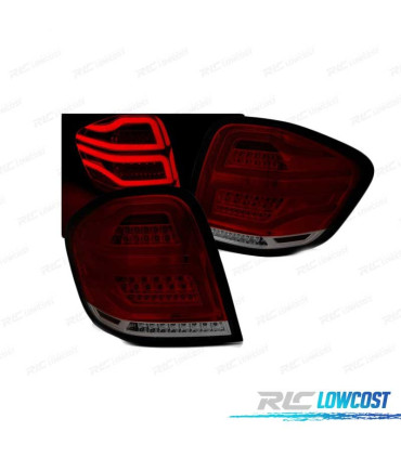 FANALI MERCEDES W164 05-08 BAR LED ROSSO FUMÈ