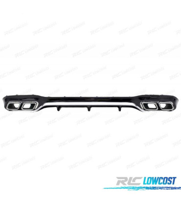DIFFUSORE MERCEDES CLASSE E W213 AMG 16-19 LOOK E63 + TERMINALI DI SCARICO