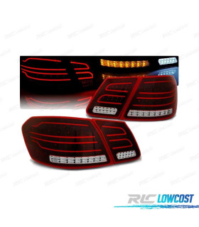 FARI LED PER MERCEDES W212 E-KLASSE 09-13 ROSSO BIANCO LED