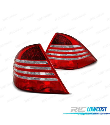FARI LED PER MERCEDES W220 S-CLASS 98-05 ROSSO BIANCO LED