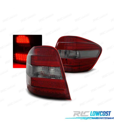 FARI LED PER MERCEDES M-CLASS W164 05-08 ROSSO FUMÉ LED