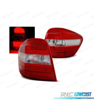 FARI LED PER MERCEDES M-KLASSE W164 05-08 ROSSO BIANCO LED