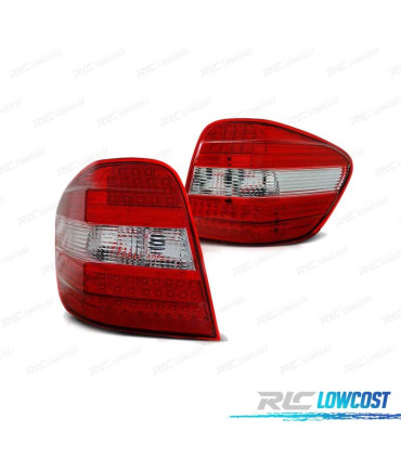 FARI LED PER MERCEDES M-KLASSE W164 05-08 ROSSO BIANCO LED