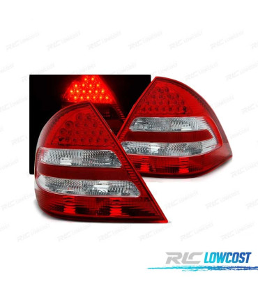 FANALI A LED PER MERCEDES CLASSE C W203 04-07 ROSSO BIANCO LED
