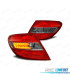 FARI LED PER MERCEDES C-CLASS W204 SEDAN 07-10 ROSSO FUMÉE LED