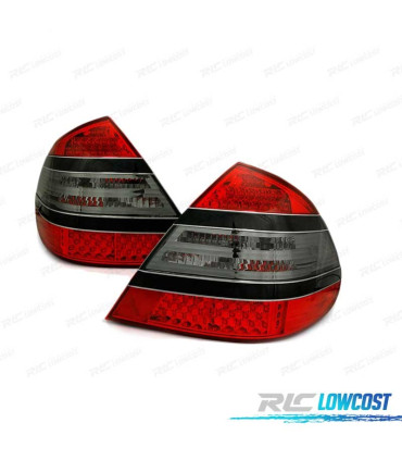 FARI LED PER MERCEDES W211 E-CLASS 02-06 ROSSO FUMÉE LED