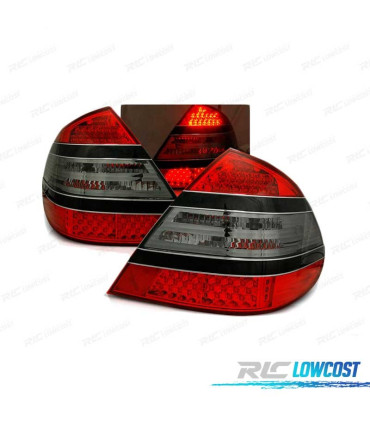 FARI LED PER MERCEDES W211 E-CLASS 02-06 ROSSO FUMÉE LED