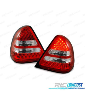 FARI LED PER MERCEDES W202 C-KLASSE 93-00 ROSSO BIANCO LED