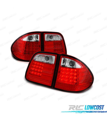 FANALI LED PER MERCEDES W210 E-CLASS 95-02 KOMBI ROSSO BIANCO LED