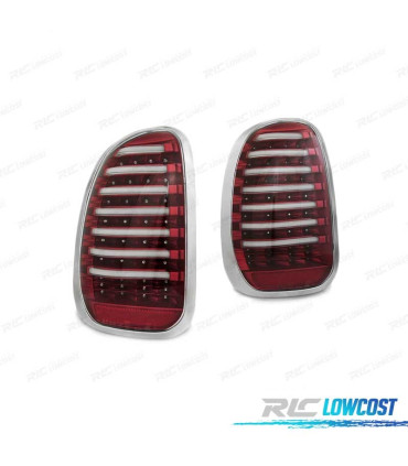 FARI LED PER MINI R60 COUNTRYMAN 10-14 ROSSO BIANCO LED BAR