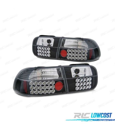 FANALI PER HONDA CIVIC 91-95 2D 4D A LED NERI