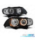 FARI PER BMW X5 E53 99-03 ANGEL EYES FONDO NERO ANELLO ALOGENO