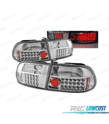 FARI LED PER HONDA CIVIC 91-95 3D CROMATI LED