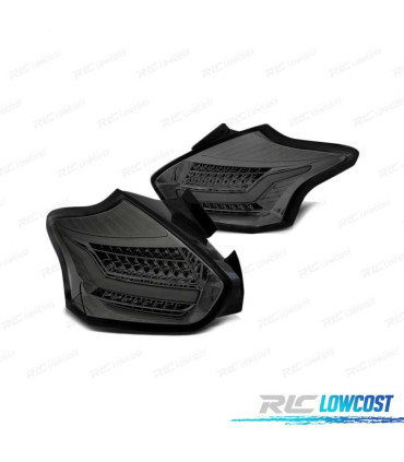 FANALI A LED BAR PER FORD FOCUS 3 HATCHBACK 14-17 LED DINAMICI FUMÉ
