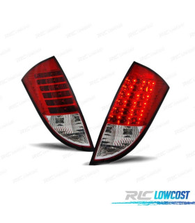 FARI LED PER FORD FOCUS 1 HB 98-04 ROSSO BIANCO LED