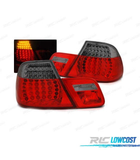 FANALI BMW E46 COUPE 99-03 LED CON FRECCIA DINAMICA ROSSO AFFUMICATO LOOK M3