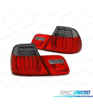 FANALI BMW E46 COUPE 99-03 LED CON FRECCIA DINAMICA ROSSO AFFUMICATO LOOK M3