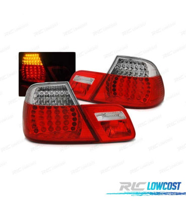 FANALI BMW E46 COUPE 99-03 LED DINAMICI ROSSI CHIARI LOOK M3