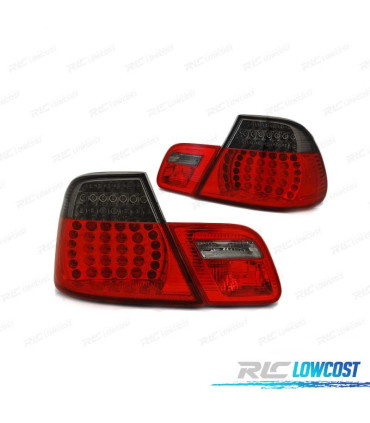 FANALI BMW E46 COUPE 03-06 LED ROSSO AFFUMICATO LOOK M3