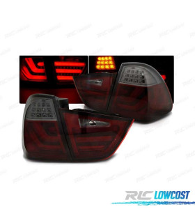 FANALI A LED BMW E91 09-11 ROSSO AFFUMICATO