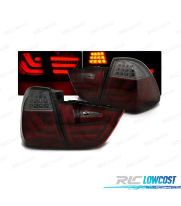 FANALI A LED BMW E91 09-11 ROSSO AFFUMICATO