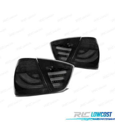 FARI LED PER BMW E90 05-08 FUMÉ NERO LED BAR