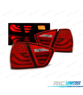 FANALI A LED BMW E90 05-08 STRISCIA LED ROSSA