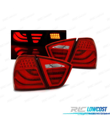 FANALI A LED BMW E90 05-08 STRISCIA LED ROSSA