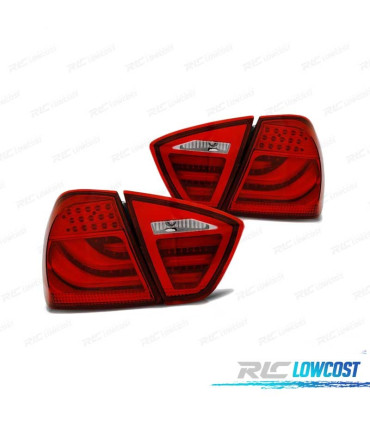 FANALI A LED BMW E90 05-08 STRISCIA LED ROSSA
