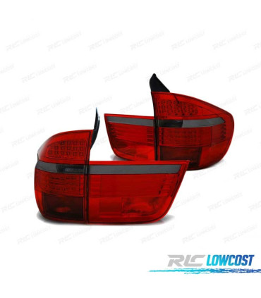 FANALI A LED BMW X5 E70 07-10 ROSSO SCURO A LED