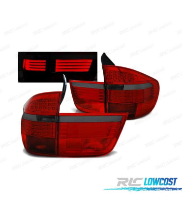 FANALI A LED BMW X5 E70 07-10 ROSSO SCURO A LED