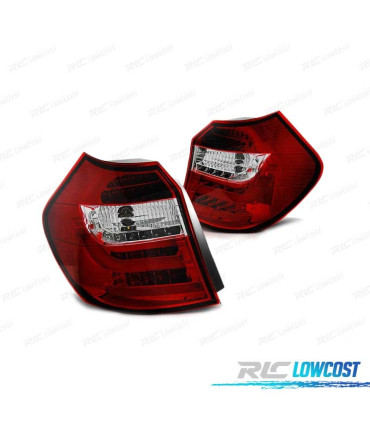 FANALI BMW E87 E81 04-07 A LED BAR ROSSI