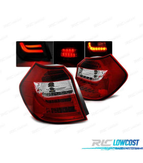 FANALI BMW E87 E81 04-07 A LED BAR ROSSI