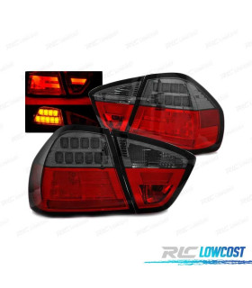 FANALI A LED PER BMW E90 05-08 LED ROSSO AFFUMICATO