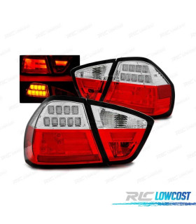 FANALI A LED PER BMW E90 SEDAN 05-08 ROSSO CRISTALLO