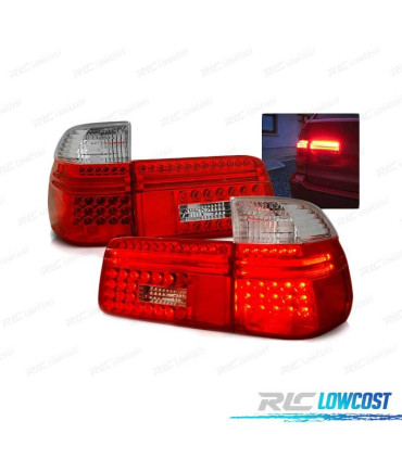 FANALI A LED BMW E39 97-00 TOURING ROSSO BIANCO LED