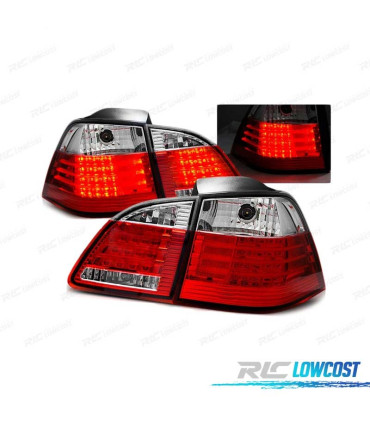 FARI LED BMW E61 04-07 TOURING ROSSO BIANCO LED