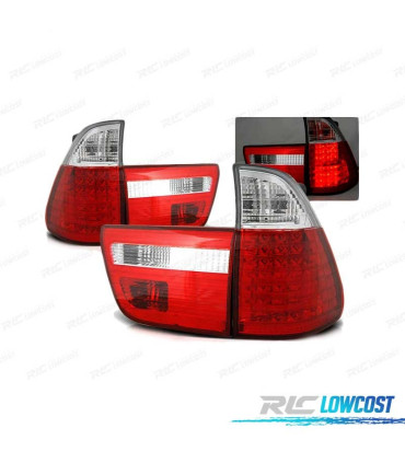 FANALI A LED PER BMW X5 E53 99-03 ROSSO CHIARO