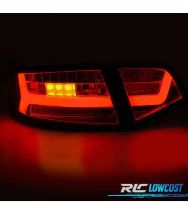 FARI LED PER AUDI A6 08-11 SEDAN NERO FUMÉ CON INDICATORI DINAMICI