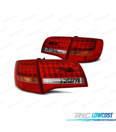 FARI LED PER AUDI A6 C6 05-08 AVANT ROSSO BIANCO LED