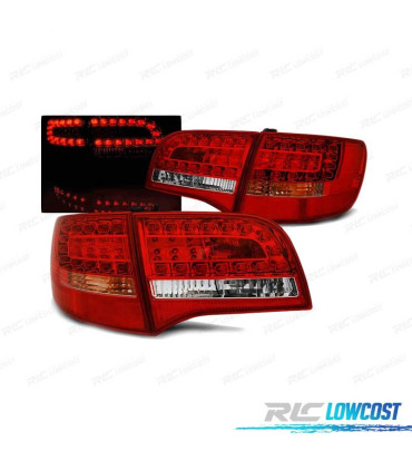 FARI LED PER AUDI A6 C6 05-08 AVANT ROSSO BIANCO LED