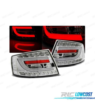 FARI LED PER AUDI A6 C6 SEDAN 04-08 CROMATI LED 6PIN