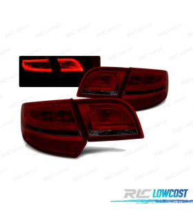 FANALI A LED PER AUDI A3 8P SPORTBACK 04-08 ROSSO SCURO
