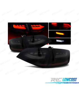 FANALI A LED PER AUDI A4 B8 08-11 SEDAN NERO AFFUMICATO LED