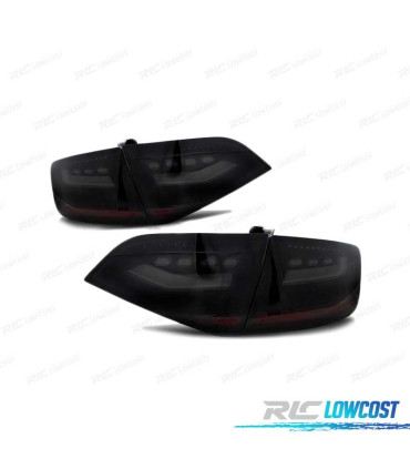FANALI A LED PER AUDI A4 B8 08-11 SEDAN NERO AFFUMICATO LED