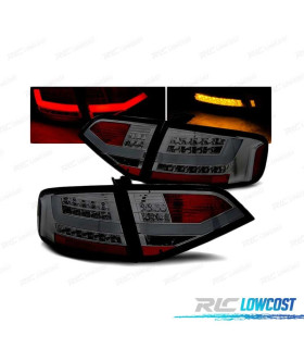 FANALI A LED PER AUDI A4 B8 SEDAN 08-11 BAR FUMÈ