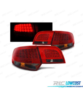 FANALI A LED AUDI A3 8P 04-08 SPORTBACK ROSSO FUMÉ LED