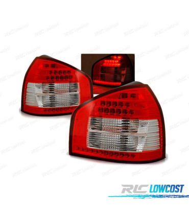 FANALI AUDI A3 96-00 LED ROSSO BIANCO